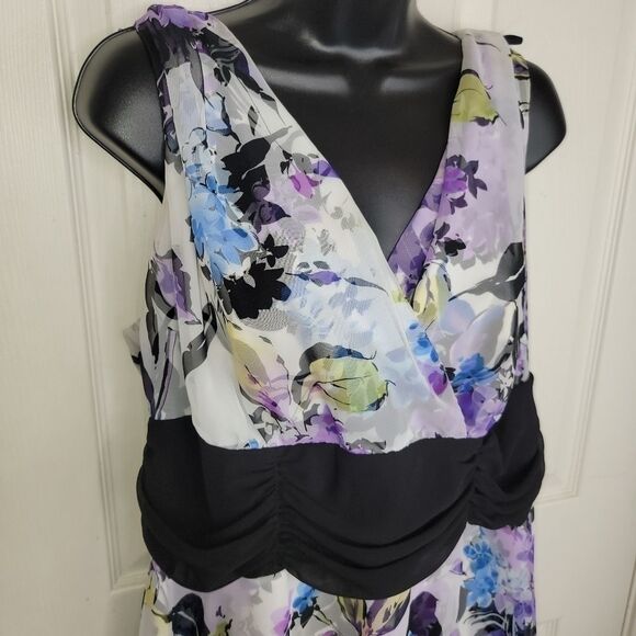 Connected Apparel sleevless floral midi dress size 18w - Picture 2 of 9